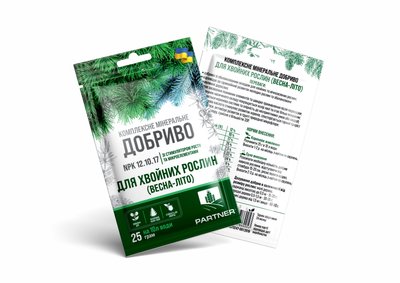 Мінеральне добриво Partner Mini Для хвойних рослин (весна-літо), 25 г 0711 фото